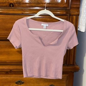pink crop top